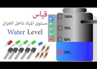قياس مستوى المياه داخل الخزان وغلق المياه عند المستوى الذي تحدده Simple Water Level