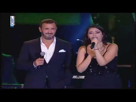 ديو كاظم الساهر و كريستين سعيد أغازلك مهرجان أهدنيات 2016