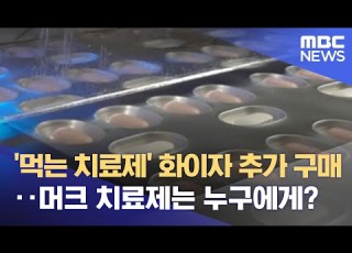 먹는 치료제 화이자 추가 구매 머크 치료제는 누구에게 2021 12 29 뉴스데스크 MBC