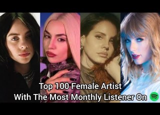 Top 100 Female Artist With The Most Monthly Listener On Spotify
