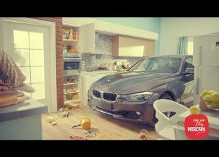 اعلان نسكافيه كلاسيك الجديد بمناسبة مرور 75 سنة مسابقة الBMW