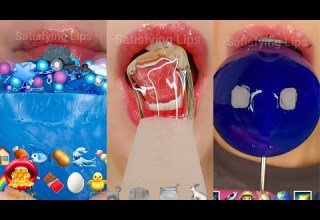 1 HOUR SLEEP RELAX STUDY Emoji Food Satisfying ASMR Mouth Sounds 먹방