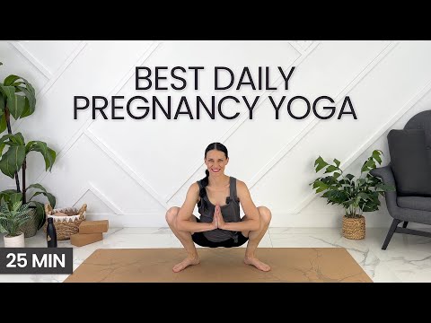 Full Body Pregnancy Yoga Flow 25 Minute Prenatal Yoga Class For All Trimesters