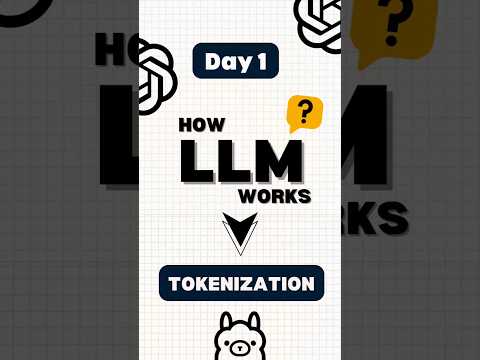 How LLM Works Explained The Ultimate Guide To LLM Day 1 Tokenization Shorts Ai