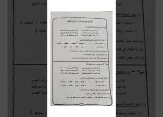 امتحان اللغة العربية للصف الثالث الاعدادي الترم الثاني 2024 محافظة الجيزة