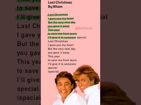 Last Christmas Wham Lyrics