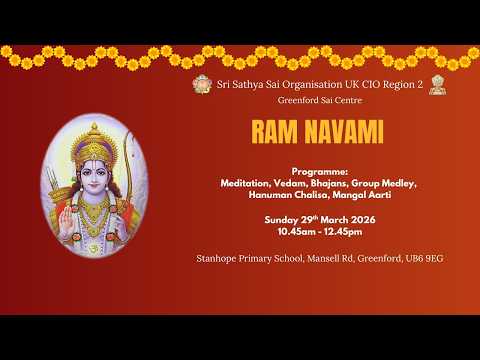 Ram Navami Celebrations Sunday 29th March 2026
