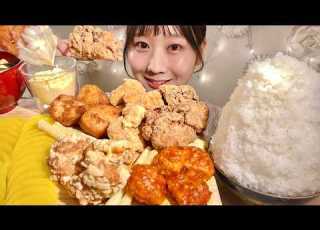 ASMR Fried Chicken Mukbang Eating Sounds English Subtitles