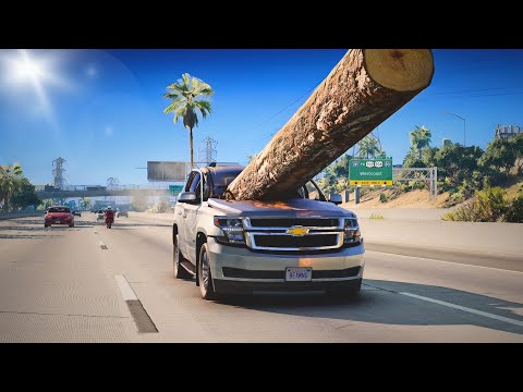 BeamNG Drive Realistic Freeway Crashes 10