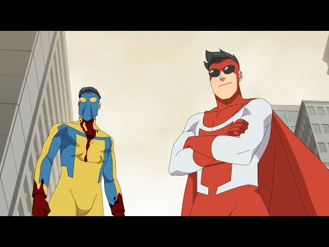 Invencível E Eve Vs Invencível Variantes Luta Completa Guerra Invencível Invincible S03E07