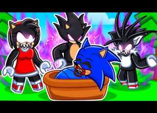 Baby Sonic Adopted By DARK SONIC FAMILY Sad Story In Roblox