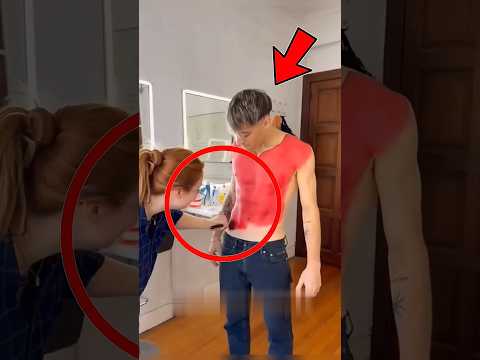 رسم قميص ا على جسده والنتيجة كانت صادمة