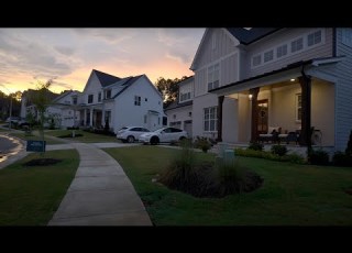  American Neighborhood Walk During Summer Sunset Into Night Nature Sounds For Sleep And Study