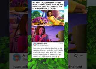  Bee Movie 2007 Centers On Vanessa Bloom A Human Woman In Her 20s Who Falls In Love With A Bee A