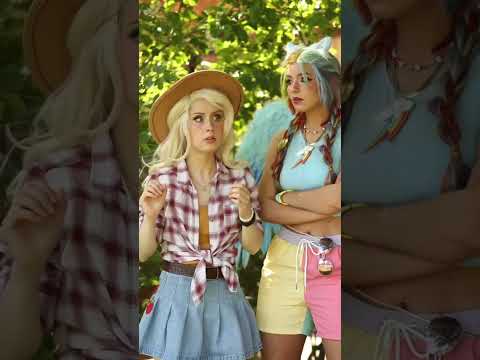 Uhh I M Over Here Rainbow Dash And Applejack Cosplay With Halcybella Mylittlepony