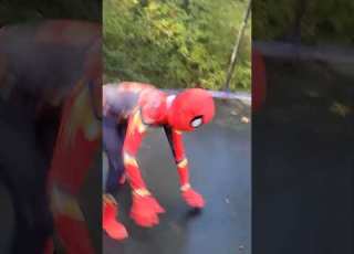 Spider Man Flipping Spiderman Subscribe Backflip Halloween Costume