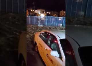 تدفق الماء بعد هطول الامطار من وادي الاجبار صنعاء April 14 2020