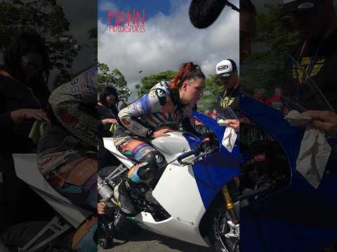 Isle Of Man TT 2024 Veronika Hankocyova Returns From Practice To Update Team