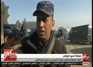  غرفة الأخبار القوات العراقية تستقبل عشرات النازحين في مخيم حمام العليل