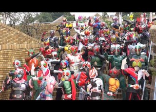  歴代仮面ライダー38人大集結で決めポーズ披露 1号からギーツまで豪華に登場 THE仮面ライダー展 オープニングセレモニー