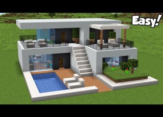 Minecraft How To Build A Modern House Tutorial Easy 38 Interior