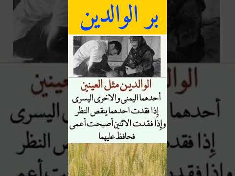 قيمة الوالدين و البر بهما و طاعتهما و خدمتهما الوالدين بر الوالدين علم النفس الطاعة الإسلام