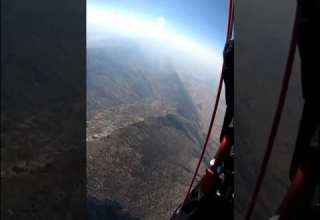 بر فراز رشته کوه بزرگ کبیرکوه آسمان شهر آبدانان و دره شهر آبدانان ایلام کورد ایلام