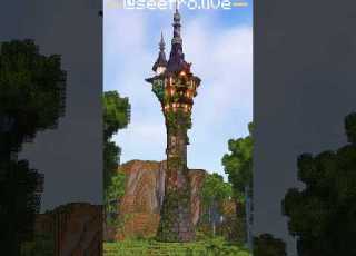  Rapunzels Tower Minecraftbuilds Minecraft Mcbuilds Minecraftshorts