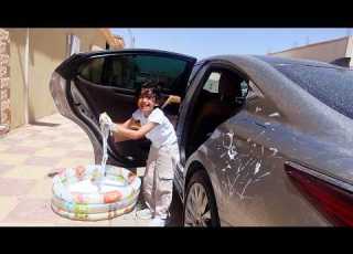  مقلب الاستفزاز في دحوم سارة تروش سيارته وهو نايم I