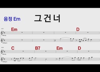 그건너 Em 이장희 통기타카포 오카리나 악보영상