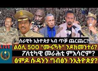 ሰራዊት ኢትዮጵያ ኣብ ጥቓ ጨርጨር ልዕሊ 500 ሙሩኻት ንዶክመንተሪ ፖለቲካዊ መራሕቲ ምእሳሮም ፅምዶ ሱዳንን ግብፅን ንኢትዮጵያ