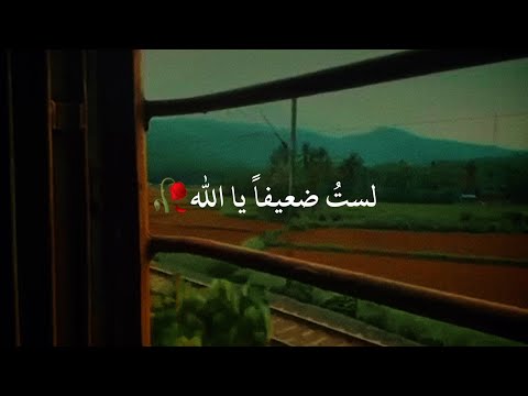 لست ضعيفا ياالله لكنني بشر