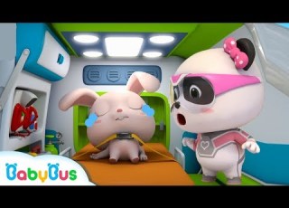  Super Panda Rescues Rabbit Momo Super Panda Rescue Team Firefighter Story BabyBus Cartoon