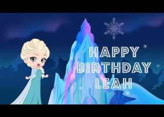  Happy Birthday Leah Greeting Card Video