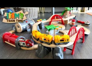 Building The BRIO Deluxe Railway Set With Dad Train Time Fun With Liam Little Brother