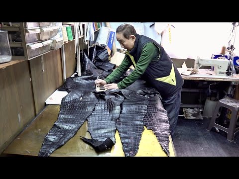 Six Crocodile Hides Turned Into Luxury Jacket Old Leather Master Of Korea