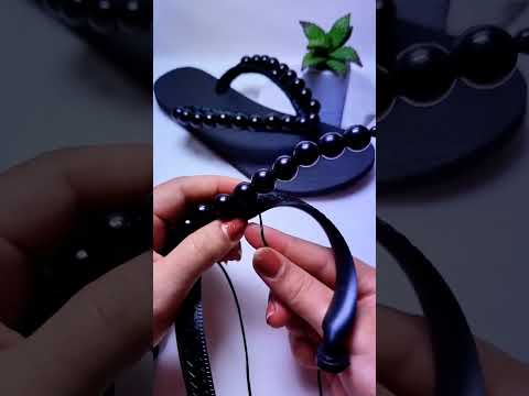 Chinelo Personalizado Com Pérolas Artesanato