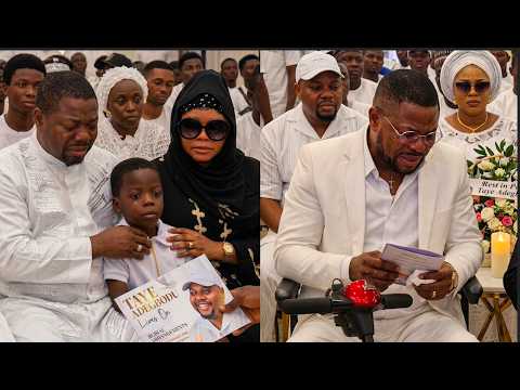 LIVE Tears Flow As Yinka Ayefele Sits With Adegbodu Wife Child At Late Gospel Singer Taye S Burial