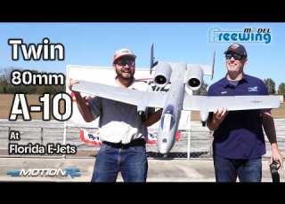  Freewing Twin 80mm A 10 V2 Flight Demo With The RC Geek Motion RC