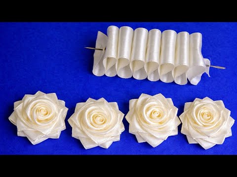 Ribbon Flowers How To Make Ribbon Flowers Easy Making With Needle Amazing Ribbon Tricks Ribbon Flowers How To Make Ribbon Flowers Easy Making With Needle Amazing Ribbon Tricks