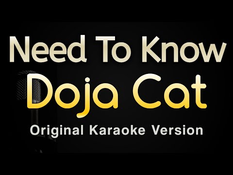 Need To Know Doja Cat Karaoke Songs With Lyrics Original Key