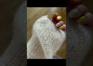 White Mohair Sweater Knitter Knitting Handknitting Knit Mohair Sweater Knitted