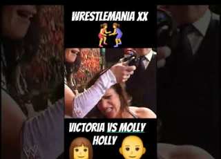  Wwe Wrestlemania XX Victoria Vs Molly Holly Women S Title Match Wrestling Hair Tv Funny Short