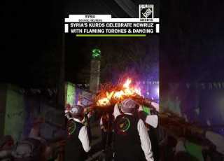  Syria S Kurds Celebrate Nowruz With Flaming Torches And Dancing In Damascus Countryside Of Afrin