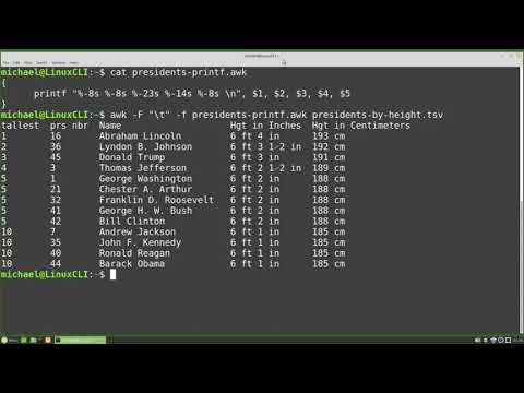 Linux Command Line 44 Awk Pt2