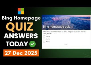 Bing Homepage Quiz Answers Today 27 December 2025