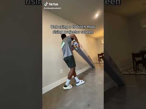 Unboxing A 100 Vividstorm Floor Rising Screen With Cinema White Screen Homecinema Projector