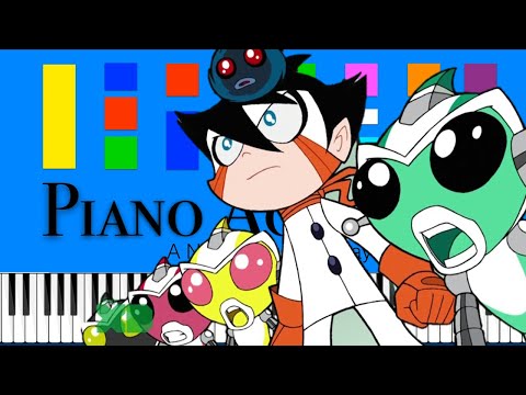 Super Robot Monkey Team Hyper Force Go Theme Song Slow Easy Medium Piano Tutorial 4K