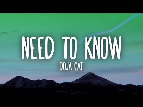Doja Cat Need To Know