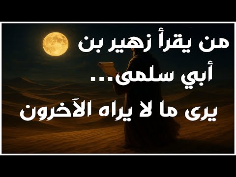 زهير بن أبي سلمى ألا ليت شعري هل يرى الناس ما أرى قصيدة خالدة